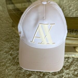 Armani Exchange AX Mens RUBBER LOGO HAT White Ball Cap Luxury Brand
